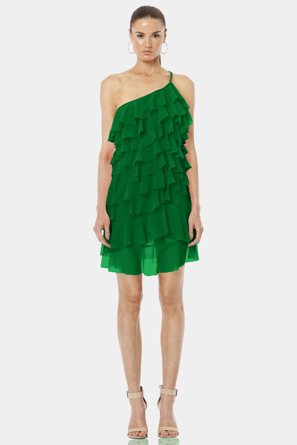 Starlight Emerald Green Backless Mini Dress